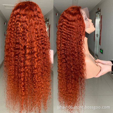 Wholesale Colored Human Hair Wigs, Hd  Lace Front Wig, Ginger Orange Red Purple Wigs Lace Front Human Hair For Black  Women
